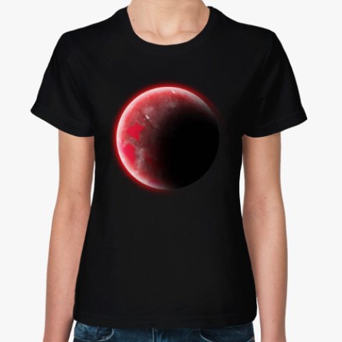 Женская футболка Красная экзопланета