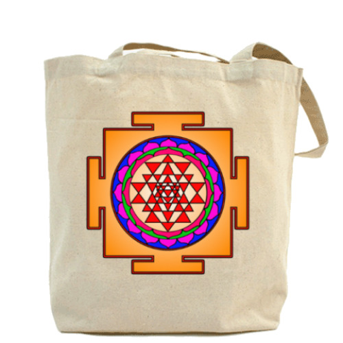 Сумка шоппер с принтом Шри Янтра (также Шри Чакра)