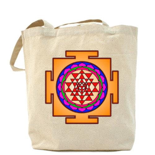 Сумка шоппер с принтом Шри Янтра (также Шри Чакра)