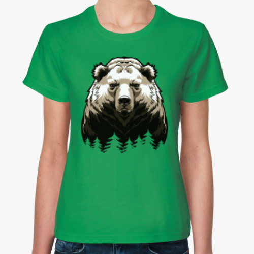 Женская футболка Суровый Медведь