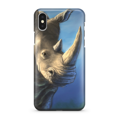 Чехол для iPhone X Милый носорог