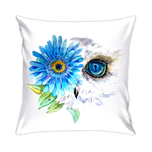 Подушка Сова с цветком