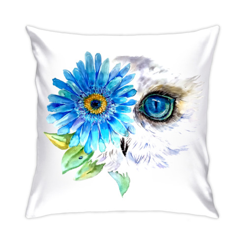 Подушка Сова с цветком