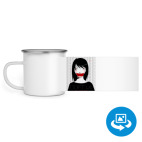 Кружка металлическая белая (круговая запечатка)