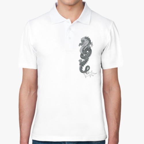 Рубашка поло с принтом Дракон