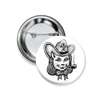 Кошка в шляпе с трубкой