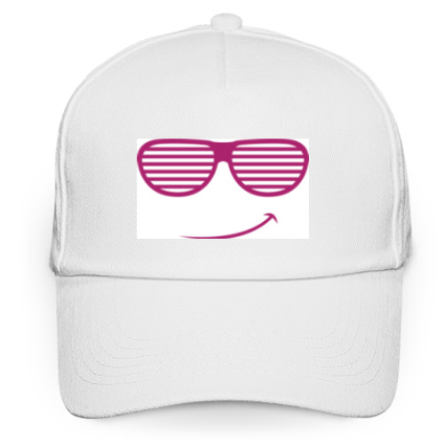 Кепка бейсболка с принтом Смайл в очках