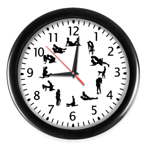 Настенные часы с принтом Сексуальные позы