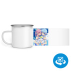 Кружка металлическая белая (круговая запечатка)