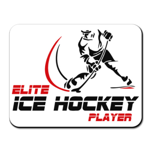 Коврик для мыши с принтом Elite Ice hockey player