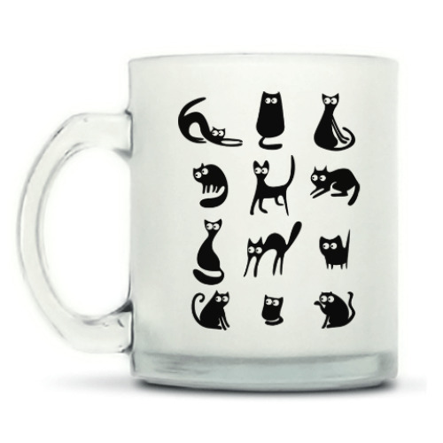 Кружка матовая с принтом Забавные Коты