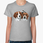 Классическая женская футболка Beagles