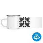 Кружка металлическая белая (круговая запечатка)