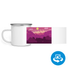 Кружка металлическая белая (круговая запечатка)