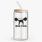 Банка с бамбуковой крышкой