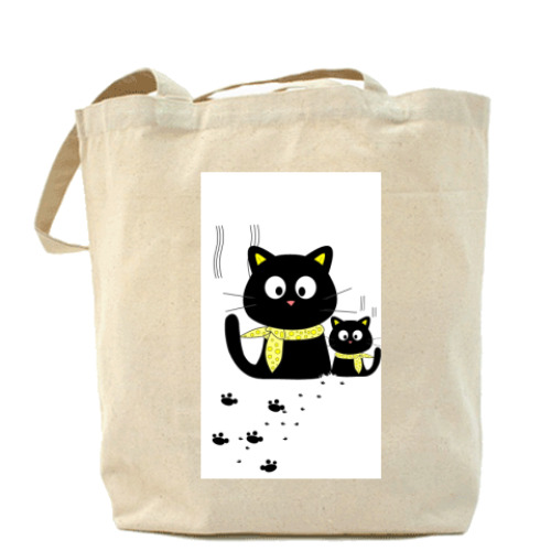 Сумка шоппер с принтом Китти