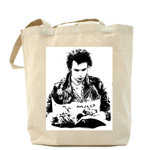 Сумка шоппер с принтом Сид Вишес