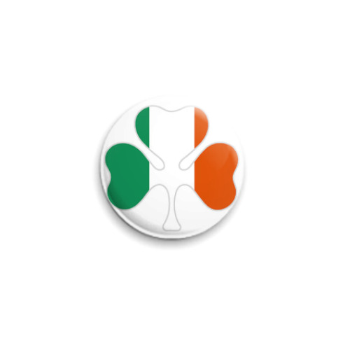 Значок 25мм с принтом  'Шемрок'