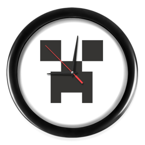 Настенные часы с принтом Creeper Minecraft