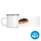 Кружка металлическая белая (круговая запечатка)