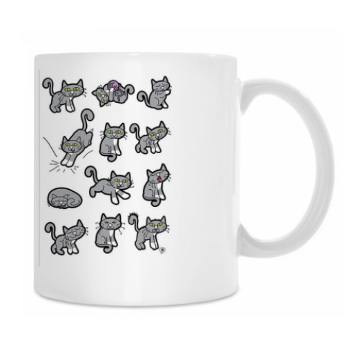 Кружка с принтом Коты