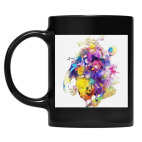 Кружка цветная UV-DTF