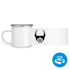 Кружка металлическая белая (круговая запечатка)