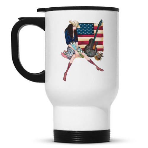 Кружка-термос с принтом USA