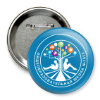 Значок 75 мм Школа № 1515 Москвы