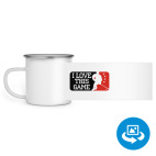 Кружка металлическая белая (круговая запечатка)