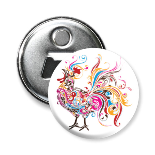 Магнит-открывашка с принтом Петух