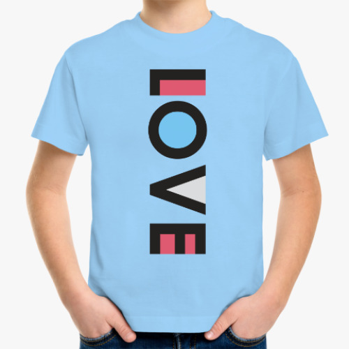 Детская футболка LOVE IN THREE COLORS