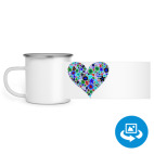 Кружка металлическая белая (круговая запечатка)