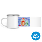 Кружка металлическая белая (круговая запечатка)