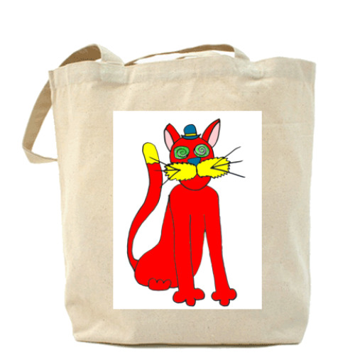 Сумка шоппер с принтом Холщовая сумка "Киса"