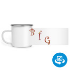 Кружка металлическая белая (круговая запечатка)