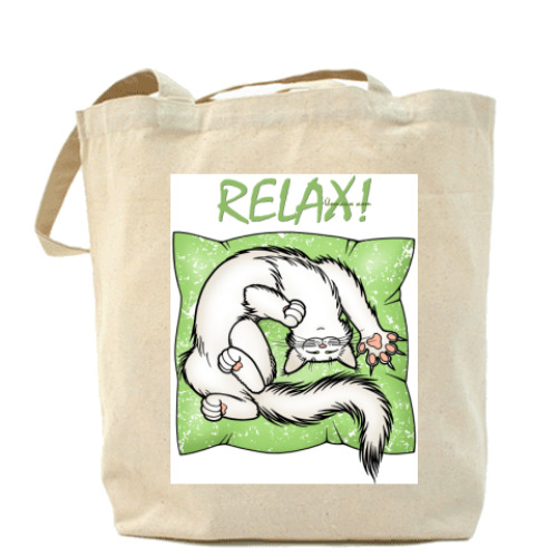 Сумка шоппер с принтом 'Расслабься!'