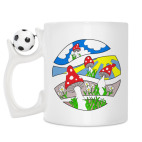 Кружка с футбольным мячиком