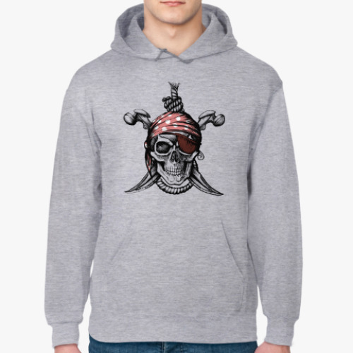 Толстовка худи с принтом Весёлый Роджер