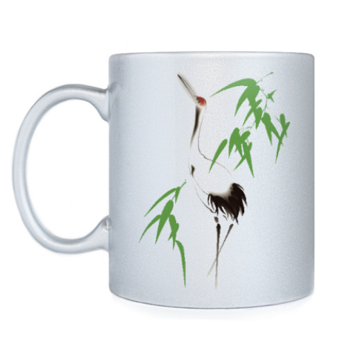 Кружка с принтом Аист