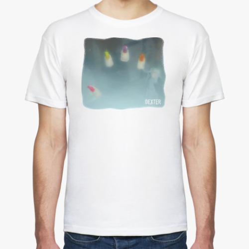 Футболка с принтом Dexter (пальчики)