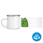 Кружка металлическая белая (круговая запечатка)