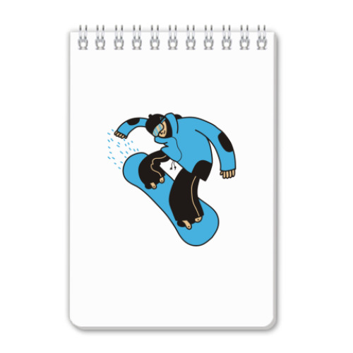 Блокнот с принтом snowboard