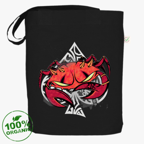 Сумка шоппер с принтом Краб Мэрино