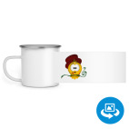 Кружка металлическая белая (круговая запечатка)