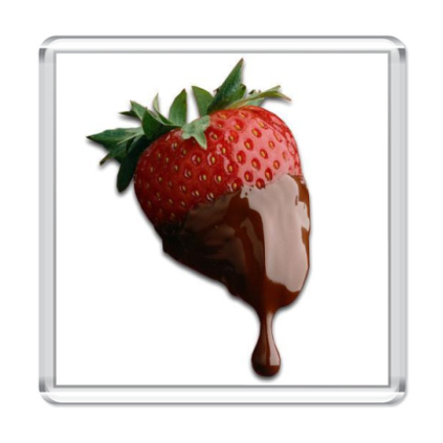 Магнит с принтом клубника