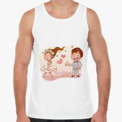 Майка с принтом Wedding story