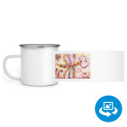 Кружка металлическая белая (круговая запечатка)