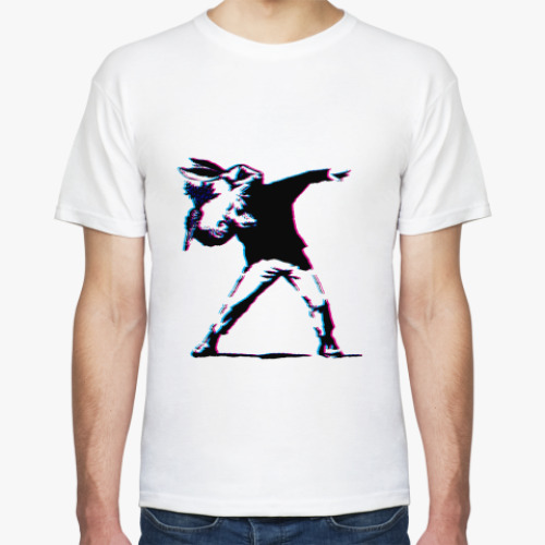 Футболка с принтом banksy rabbit