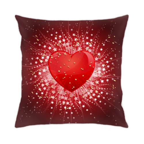 Подушка с принтом Сердце